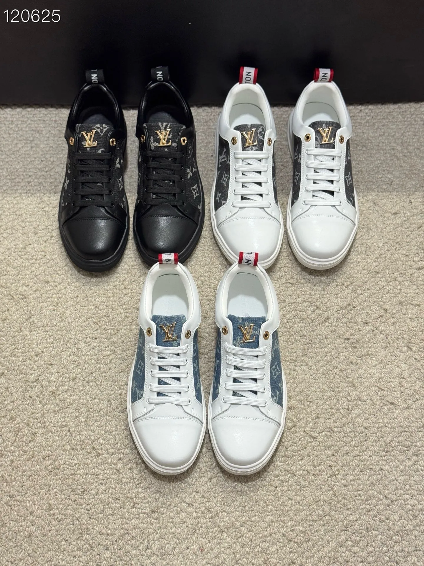 Men's shoes 💰400 [New model] 🌂🌂 Top quality original Louis Vuitton®️ Trendy and fashionable yet low-key men's casual shoes, LV cowhide embossed upper, comfortable and breathable, mesh lining, original rubber outsole, 2 colors available ~ a must-have for stylish men. Size: 38-44 (45 customized